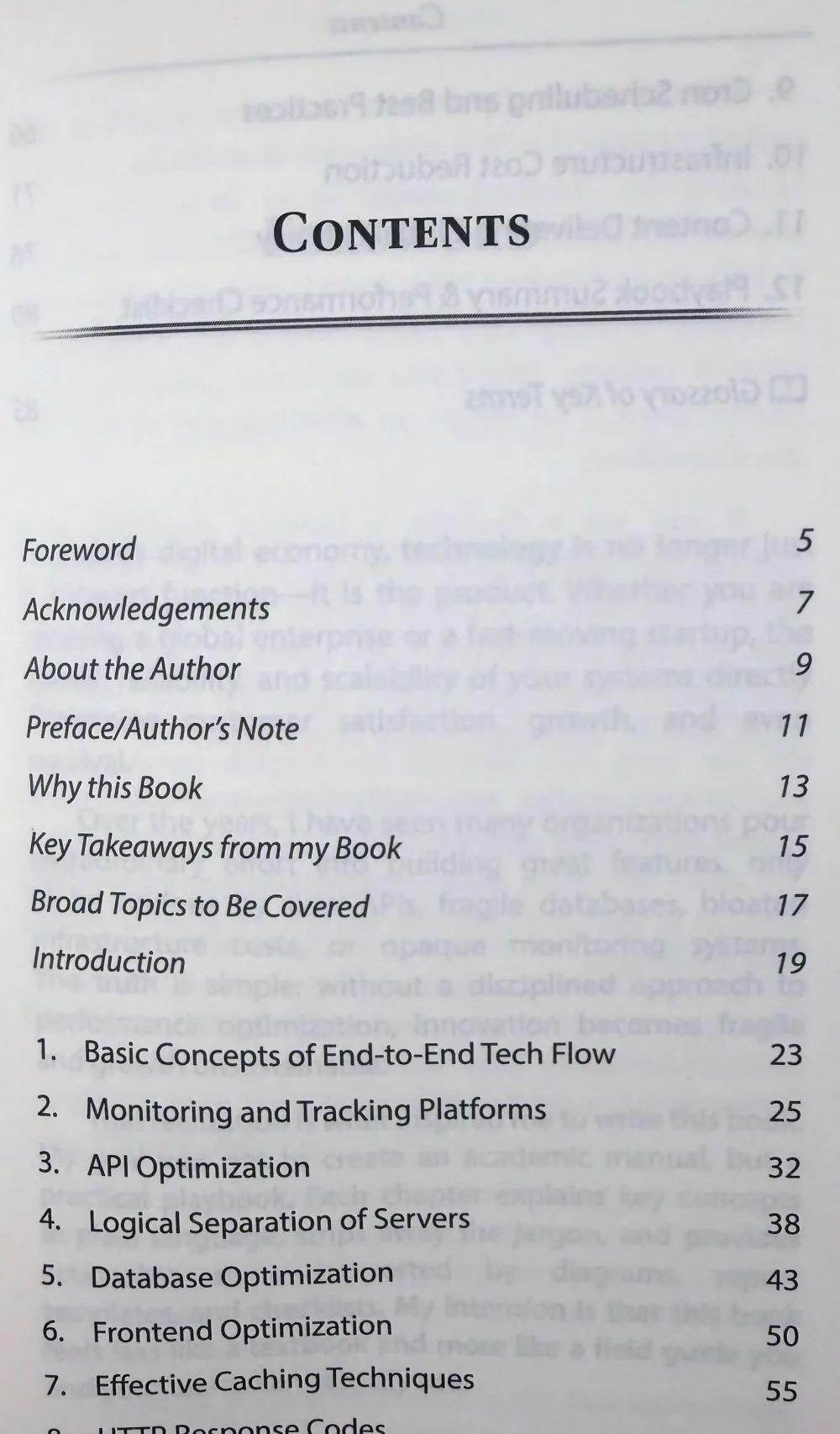 The Performance Playbook — Contents page
